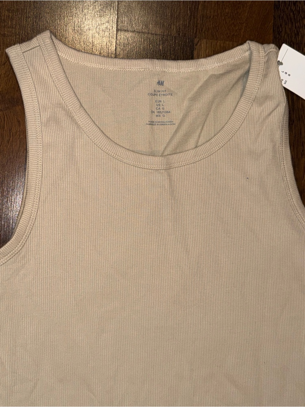 Lot of 3 H&M Ribbed Slim Fit Mens Tank Tops - size LARGE - Picture 4 of 7